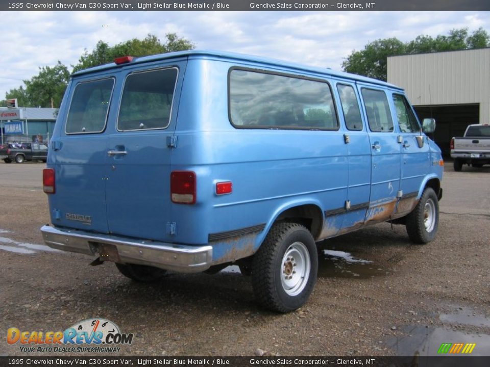1995 Chevrolet Chevy Van G30 Sport Van Light Stellar Blue Metallic / Blue Photo #3
