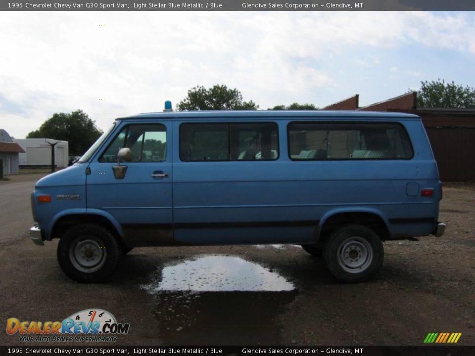 1995 Chevrolet Chevy Van G30 Sport Van Light Stellar Blue Metallic / Blue Photo #5