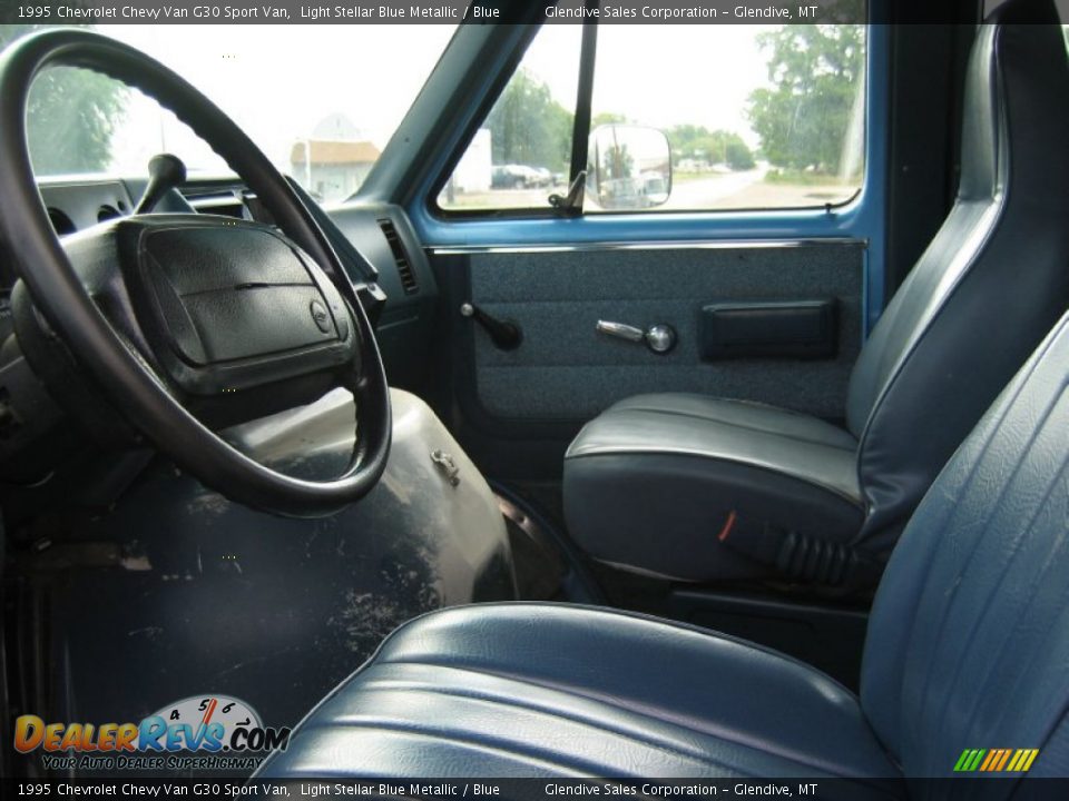 Blue Interior - 1995 Chevrolet Chevy Van G30 Sport Van Photo #6