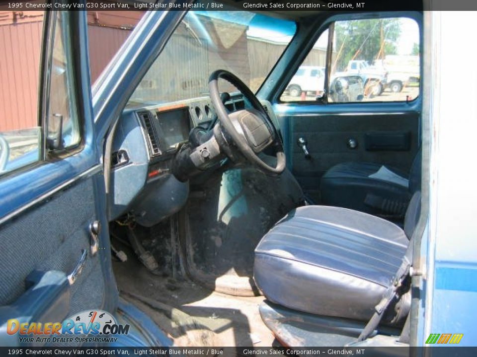 Blue Interior - 1995 Chevrolet Chevy Van G30 Sport Van Photo #6