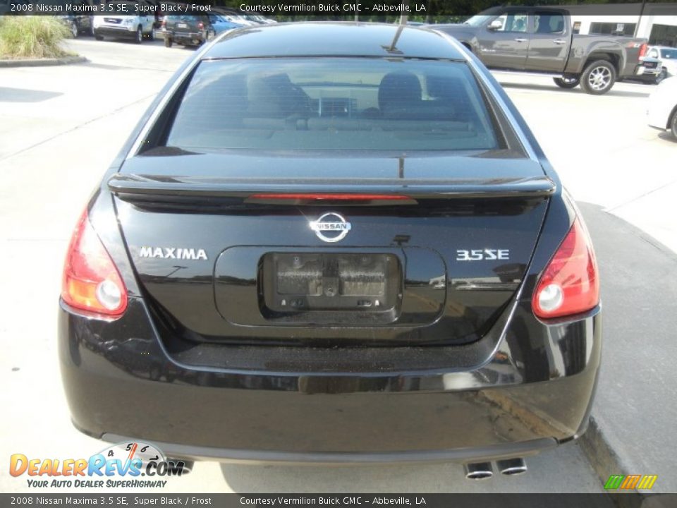 2008 Nissan Maxima 3.5 SE Super Black / Frost Photo #3