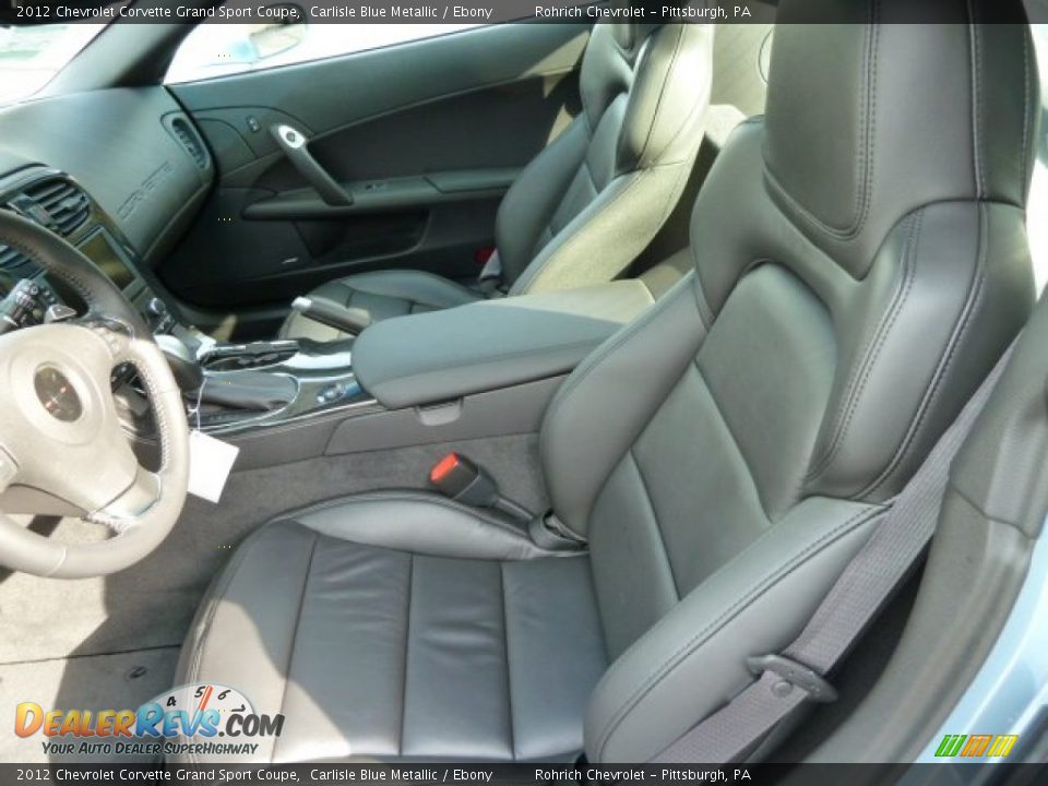 Ebony Interior - 2012 Chevrolet Corvette Grand Sport Coupe Photo #10