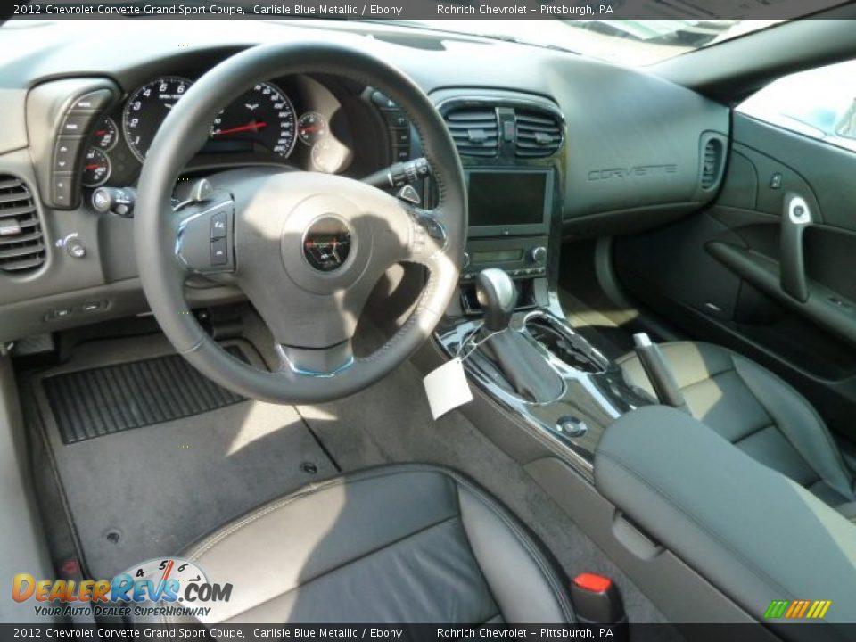 Ebony Interior - 2012 Chevrolet Corvette Grand Sport Coupe Photo #11