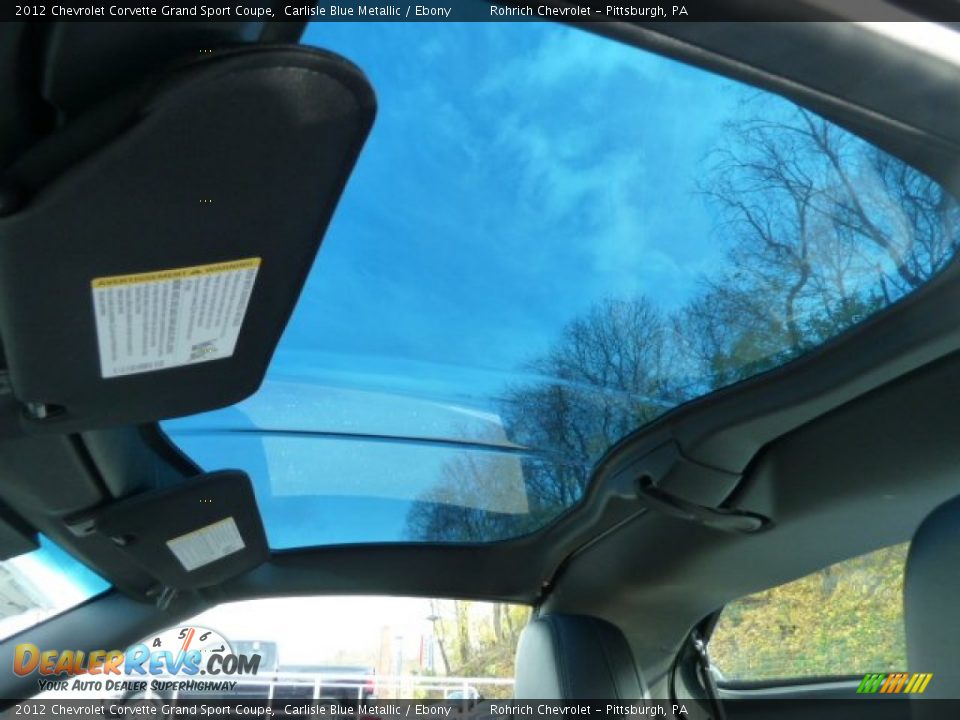 Sunroof of 2012 Chevrolet Corvette Grand Sport Coupe Photo #13