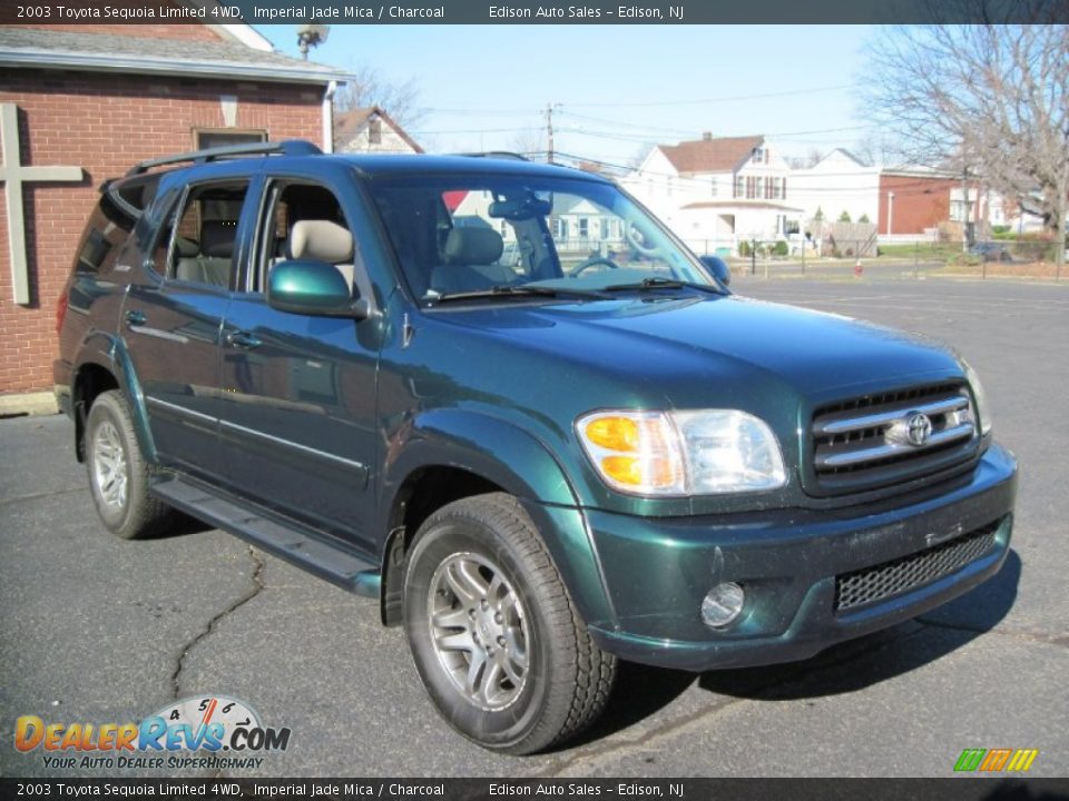 2003 Toyota Sequoia Limited 4WD Imperial Jade Mica / Charcoal Photo #11