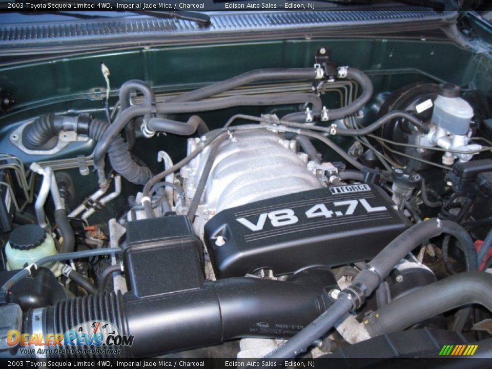 2003 Toyota Sequoia Limited 4WD Imperial Jade Mica / Charcoal Photo #32