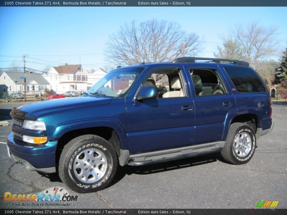 2005 Chevrolet Tahoe Z71 4x4 Bermuda Blue Metallic / Tan/Neutral Photo #1