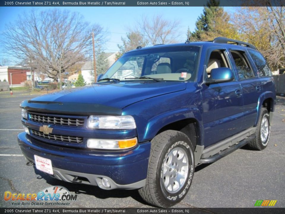 2005 Chevrolet Tahoe Z71 4x4 Bermuda Blue Metallic / Tan/Neutral Photo #2