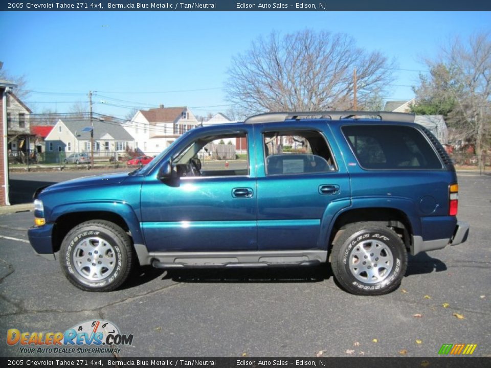2005 Chevrolet Tahoe Z71 4x4 Bermuda Blue Metallic / Tan/Neutral Photo #3