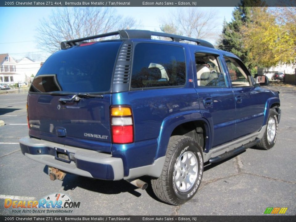 2005 Chevrolet Tahoe Z71 4x4 Bermuda Blue Metallic / Tan/Neutral Photo #7