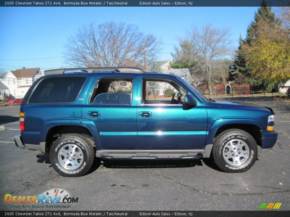 2005 Chevrolet Tahoe Z71 4x4 Bermuda Blue Metallic / Tan/Neutral Photo #9