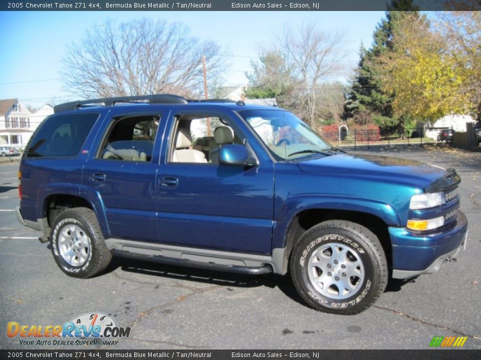 2005 Chevrolet Tahoe Z71 4x4 Bermuda Blue Metallic / Tan/Neutral Photo #10