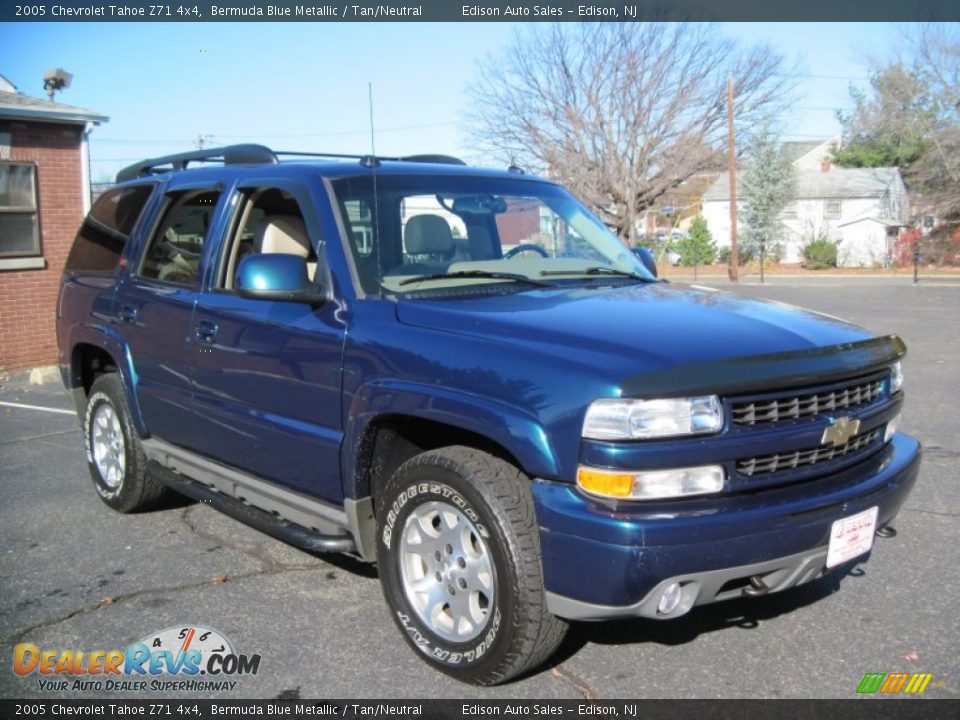 2005 Chevrolet Tahoe Z71 4x4 Bermuda Blue Metallic / Tan/Neutral Photo #11