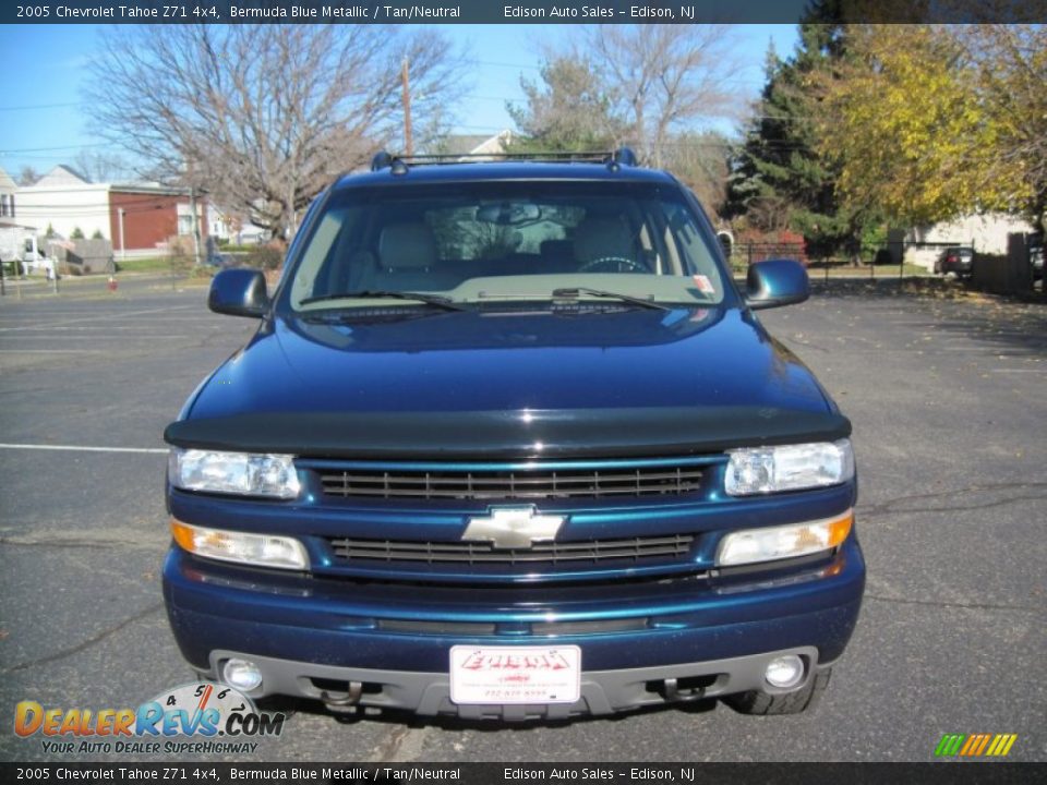 2005 Chevrolet Tahoe Z71 4x4 Bermuda Blue Metallic / Tan/Neutral Photo #12