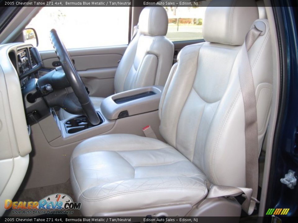 2005 Chevrolet Tahoe Z71 4x4 Bermuda Blue Metallic / Tan/Neutral Photo #14