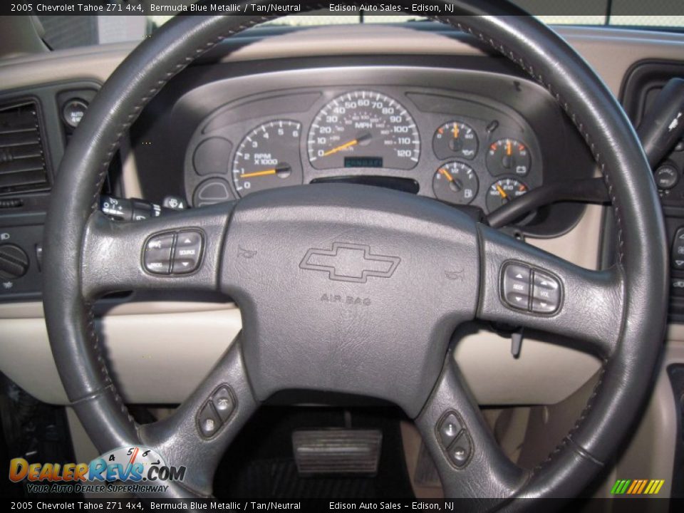 2005 Chevrolet Tahoe Z71 4x4 Bermuda Blue Metallic / Tan/Neutral Photo #24