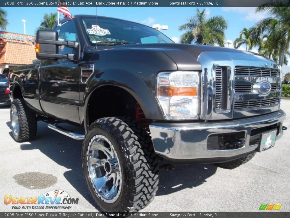 2008 Ford F250 Super Duty XLT Regular Cab 4x4 Dark Stone Metallic / Medium Stone Photo #2