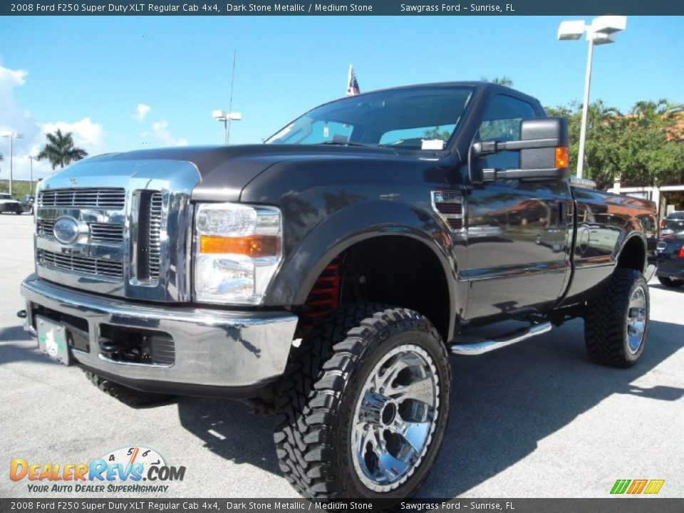 2008 Ford F250 Super Duty XLT Regular Cab 4x4 Dark Stone Metallic / Medium Stone Photo #14
