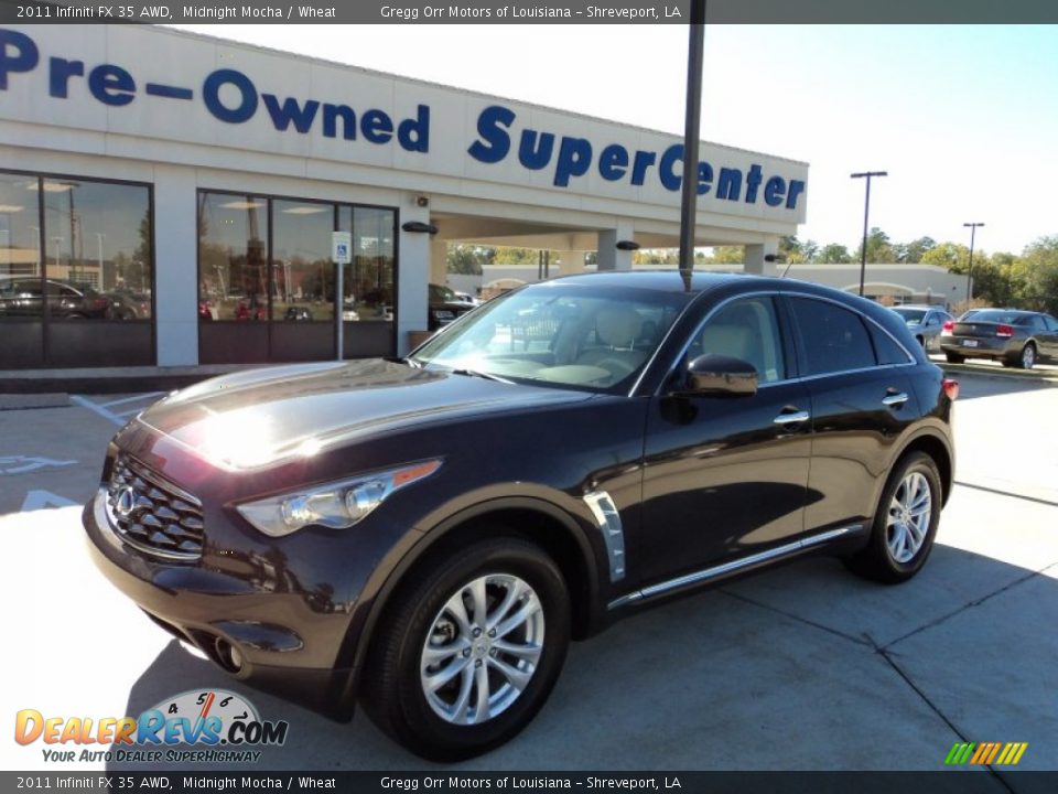 2011 Infiniti FX 35 AWD Midnight Mocha / Wheat Photo #1