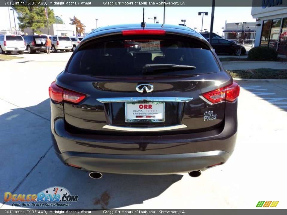 2011 Infiniti FX 35 AWD Midnight Mocha / Wheat Photo #8