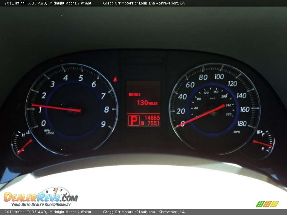 2011 Infiniti FX 35 AWD Gauges Photo #10