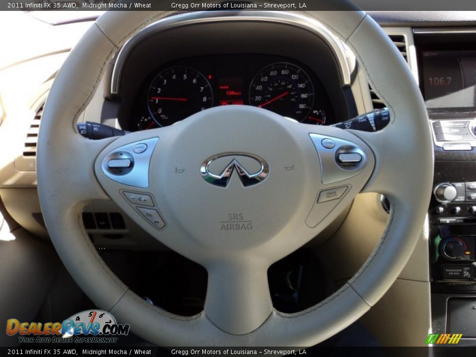 2011 Infiniti FX 35 AWD Steering Wheel Photo #11