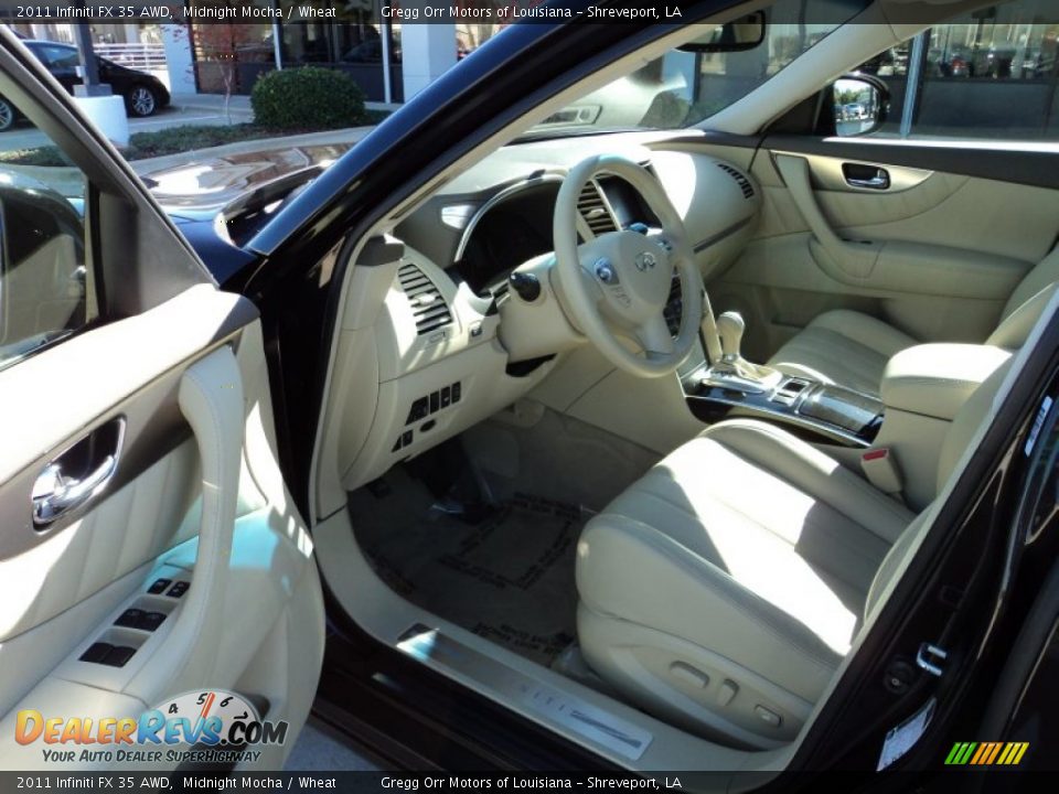 2011 Infiniti FX 35 AWD Midnight Mocha / Wheat Photo #15