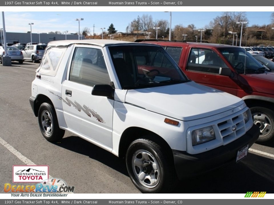 1997 Geo Tracker Soft Top 4x4 White / Dark Charcoal Photo #1