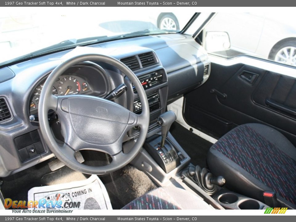 Dark Charcoal Interior - 1997 Geo Tracker Soft Top 4x4 Photo #4