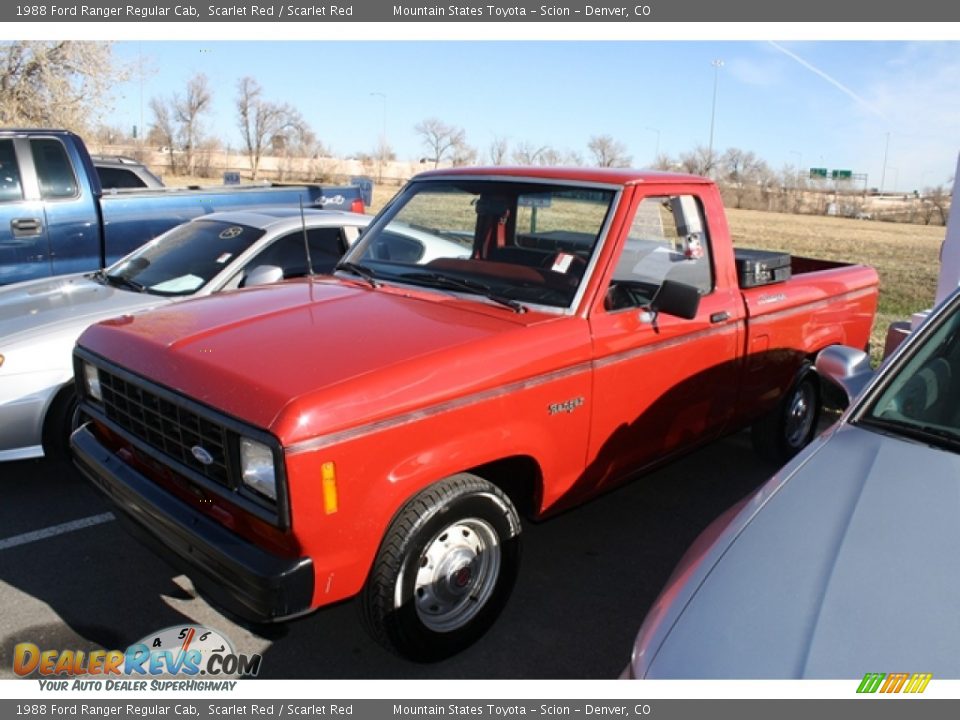 Scarlet Red 1988 Ford Ranger Regular Cab Photo #2