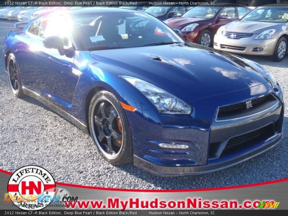 2012 Nissan GT-R Black Edition Deep Blue Pearl / Black Edition Black/Red Photo #1