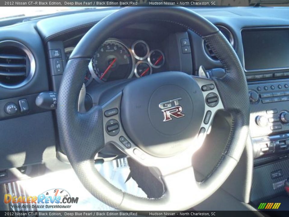 2012 Nissan GT-R Black Edition Steering Wheel Photo #7