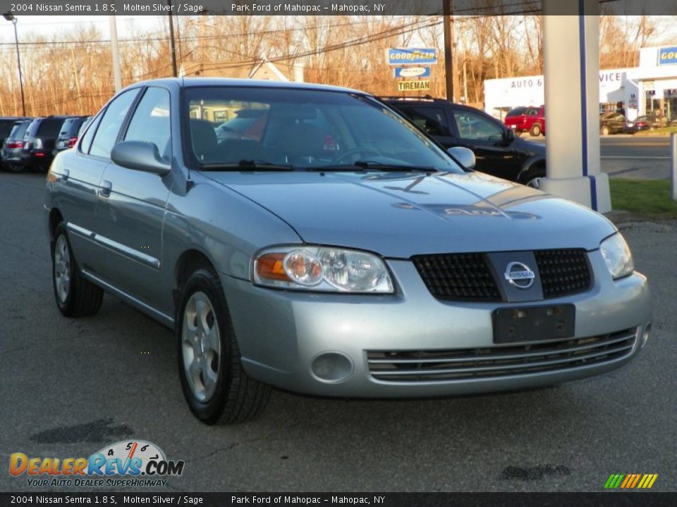 2004 Nissan Sentra 1.8 S Molten Silver / Sage Photo #2