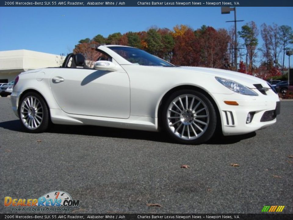 Alabaster White 2006 Mercedes-Benz SLK 55 AMG Roadster Photo #2