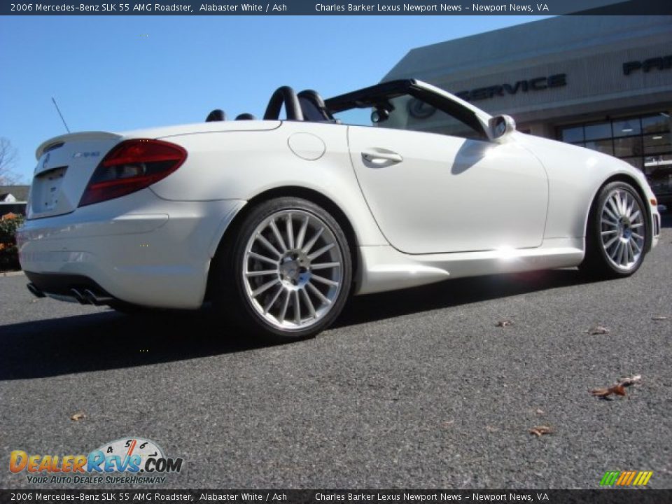 2006 Mercedes-Benz SLK 55 AMG Roadster Alabaster White / Ash Photo #4