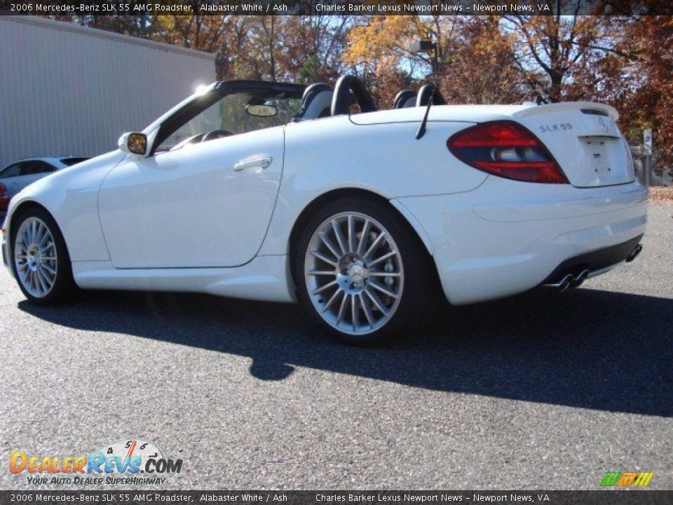 2006 Mercedes-Benz SLK 55 AMG Roadster Alabaster White / Ash Photo #5