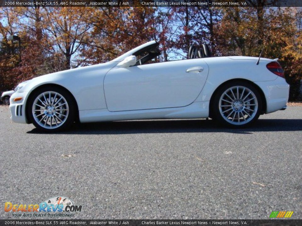 2006 Mercedes-Benz SLK 55 AMG Roadster Alabaster White / Ash Photo #6