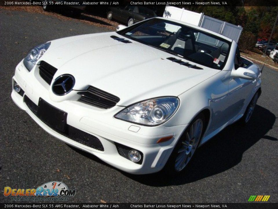2006 Mercedes-Benz SLK 55 AMG Roadster Alabaster White / Ash Photo #9