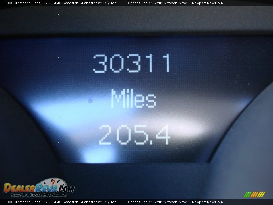 2006 Mercedes-Benz SLK 55 AMG Roadster Alabaster White / Ash Photo #15