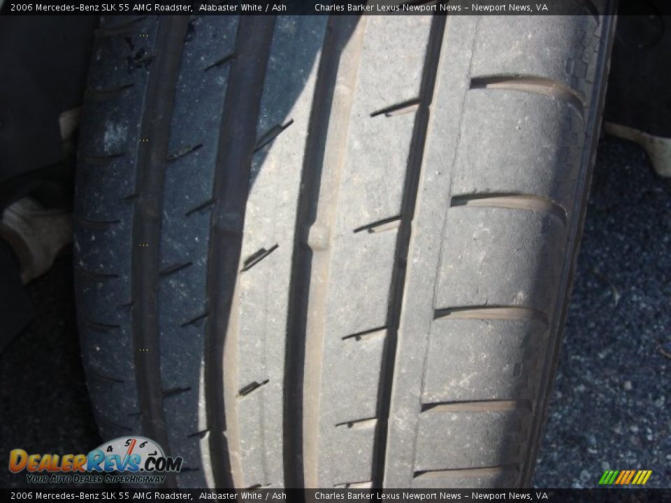 2006 Mercedes-Benz SLK 55 AMG Roadster Alabaster White / Ash Photo #23