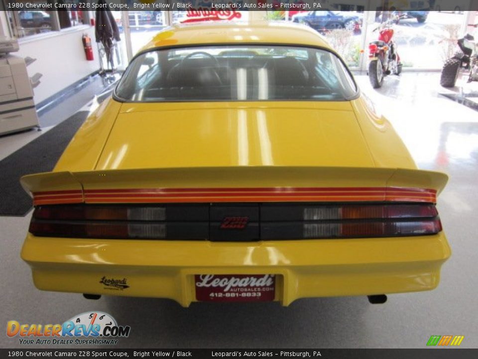 1980 Chevrolet Camaro Z28 Sport Coupe Bright Yellow / Black Photo #4