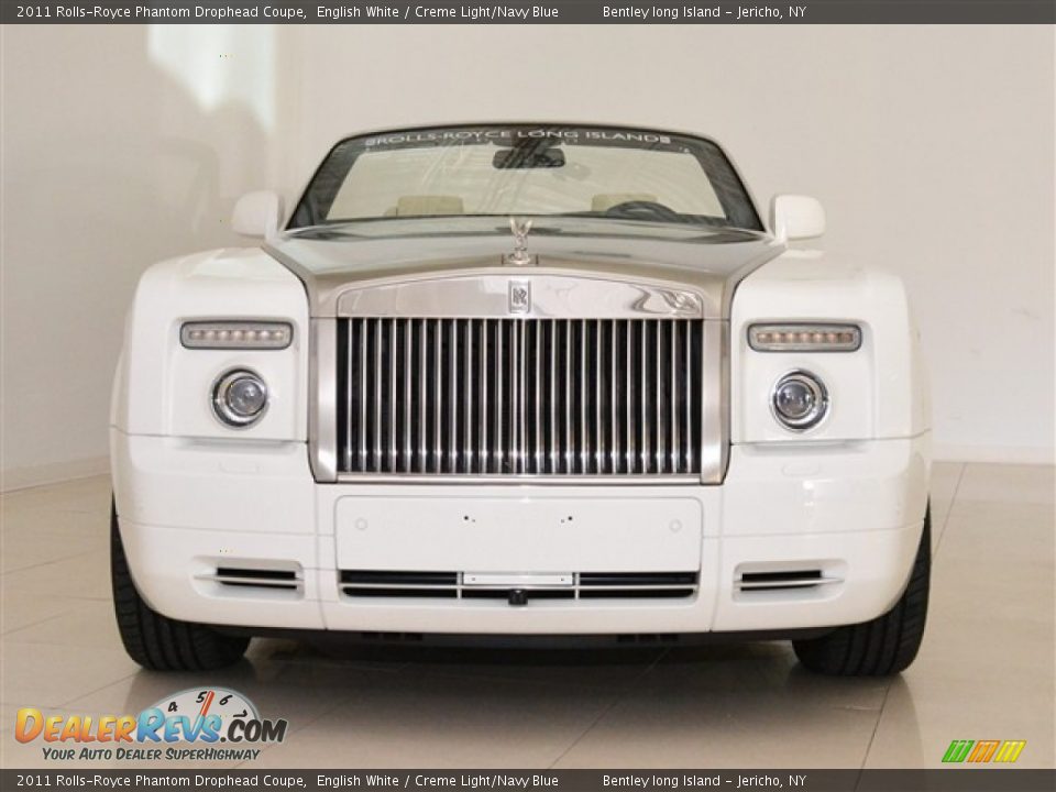 2011 Rolls-Royce Phantom Drophead Coupe English White / Creme Light/Navy Blue Photo #3