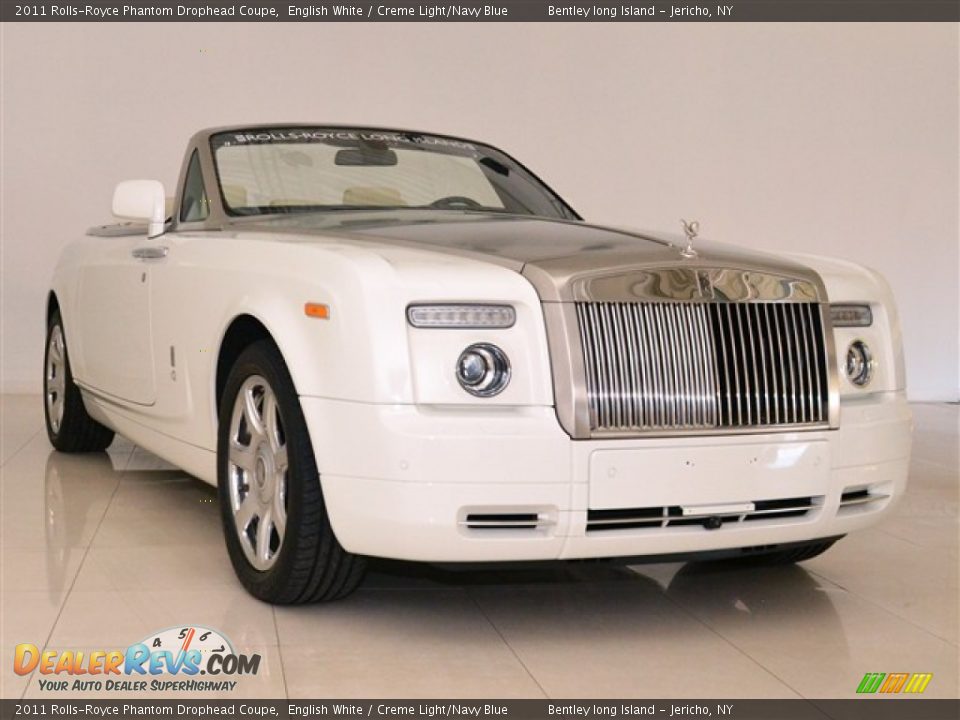 2011 Rolls-Royce Phantom Drophead Coupe English White / Creme Light/Navy Blue Photo #4