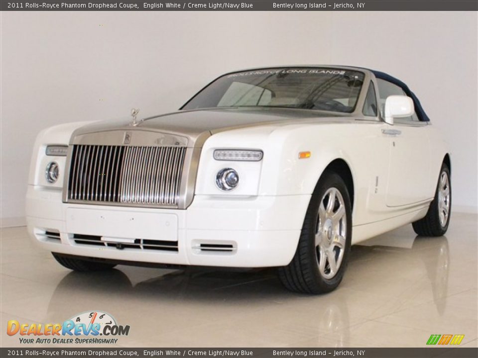 2011 Rolls-Royce Phantom Drophead Coupe English White / Creme Light/Navy Blue Photo #10