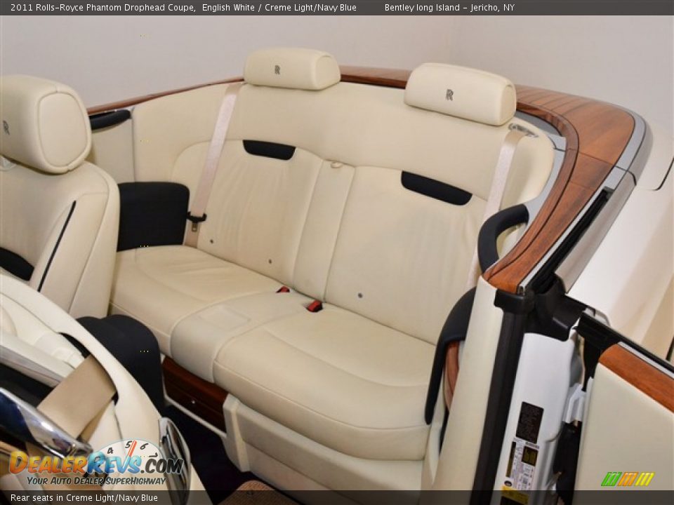 Rear seats in Creme Light/Navy Blue - 2011 Rolls-Royce Phantom