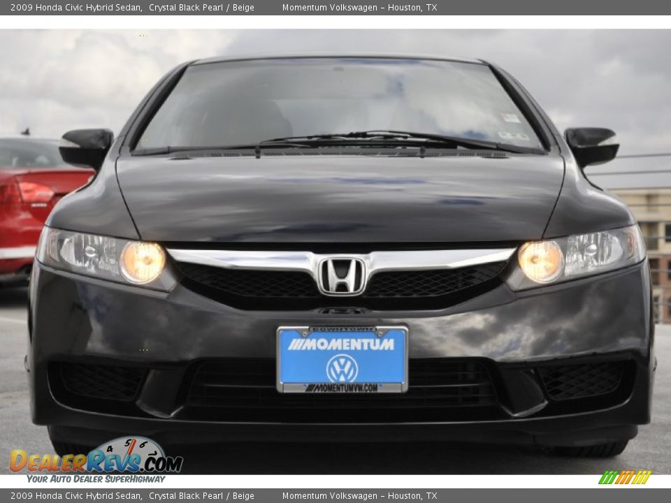 2009 Honda Civic Hybrid Sedan Crystal Black Pearl / Beige Photo #2