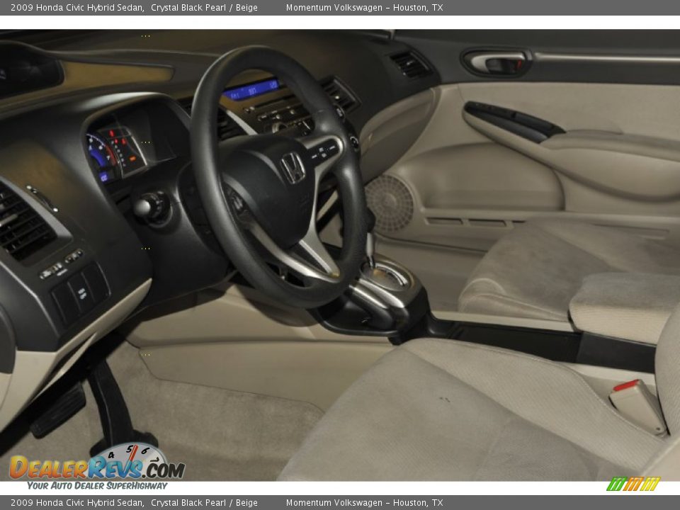 Beige Interior - 2009 Honda Civic Hybrid Sedan Photo #13