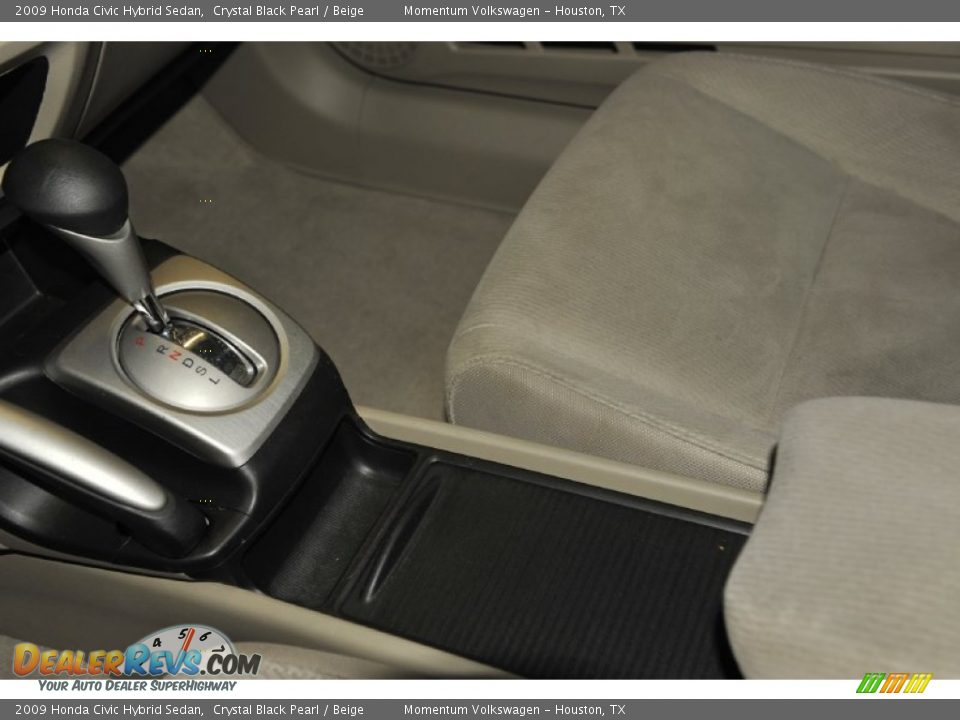 2009 Honda Civic Hybrid Sedan Crystal Black Pearl / Beige Photo #16