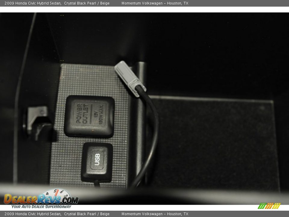 2009 Honda Civic Hybrid Sedan Crystal Black Pearl / Beige Photo #17