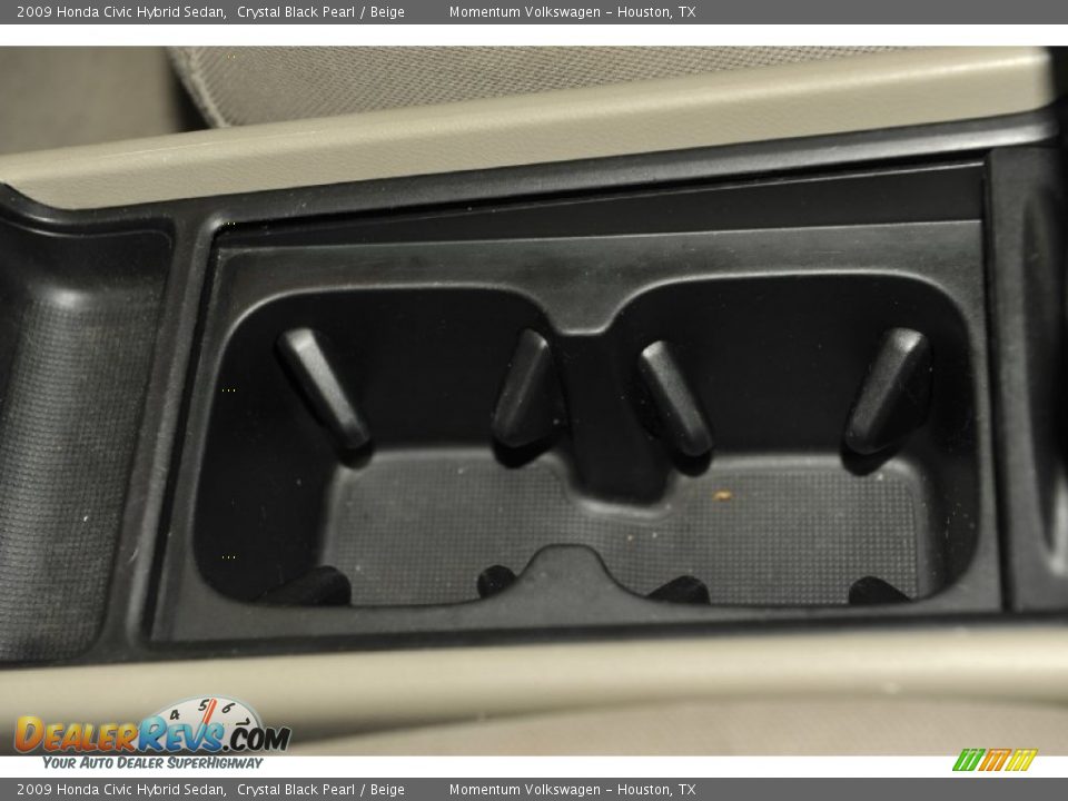 2009 Honda Civic Hybrid Sedan Crystal Black Pearl / Beige Photo #18